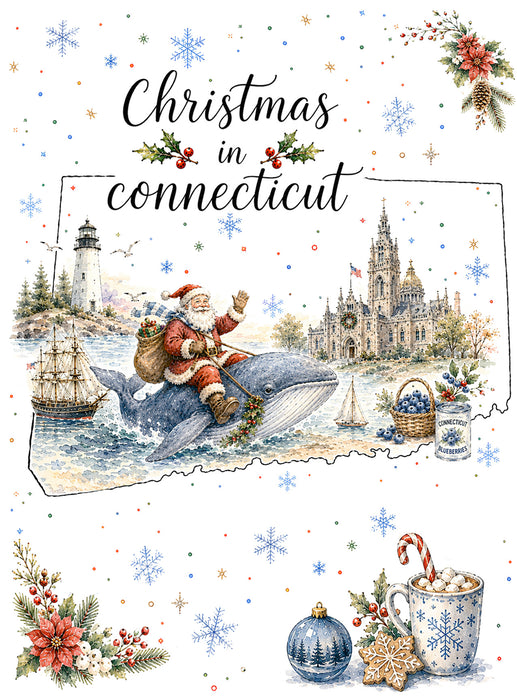 Christmas in Connecticut State Map