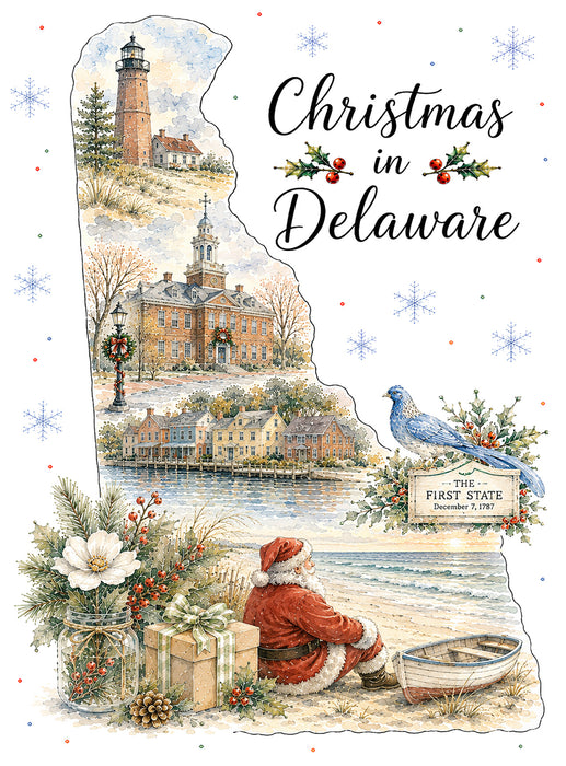 Christmas in Delaware State Map