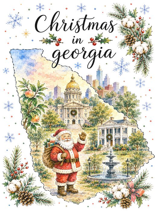 Christmas in Georgia State Map