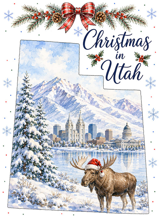 Christmas in Utah State Map