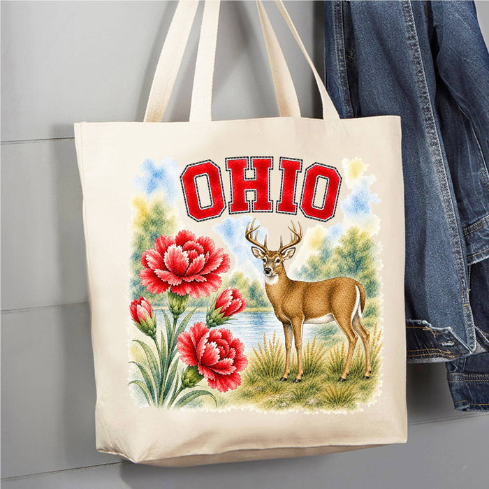 Ohio State Bird and Animal Canvas Tote Bag