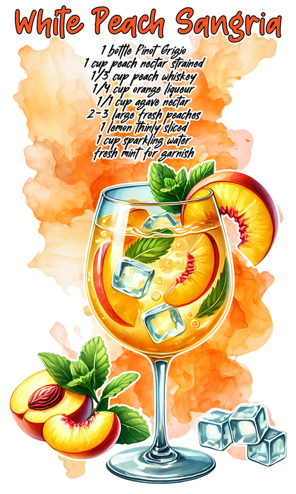Summer Cocktail Peach Sangria