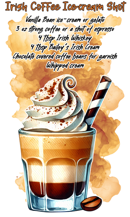 Summer Cocktail Irish Coffe Ice Cream