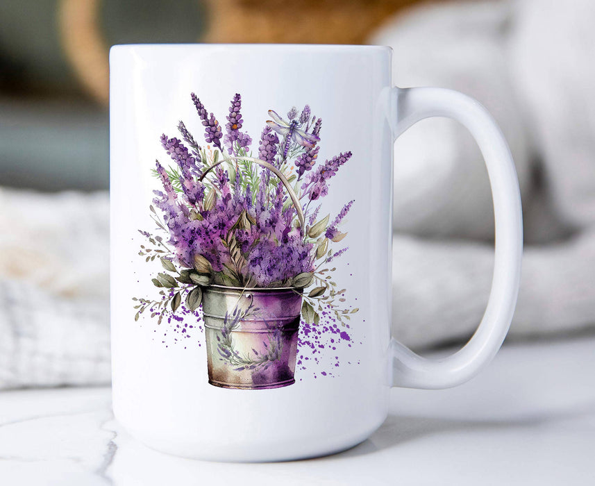 Spring garden Lavender Bouquet Coffee Mug
