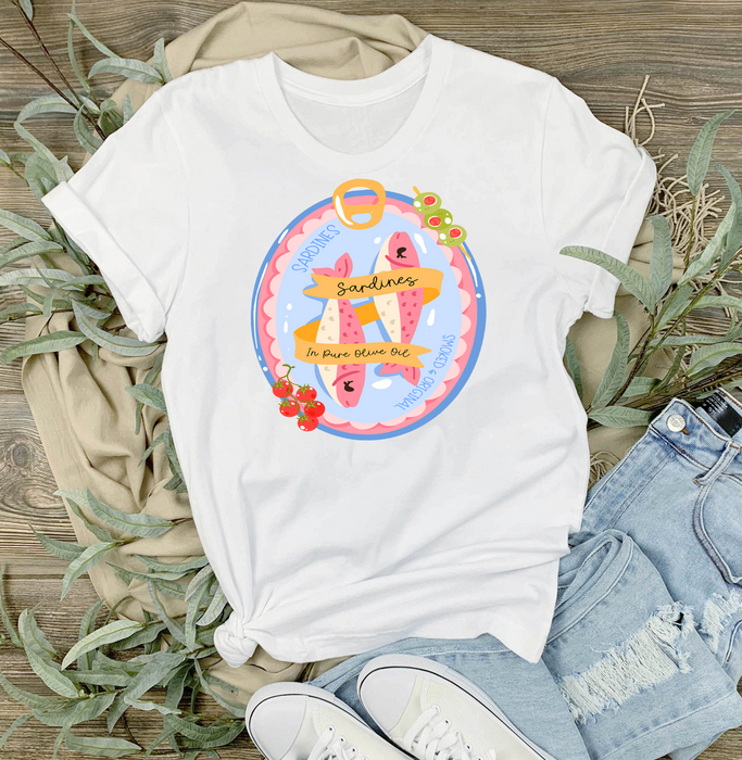 Sardines Fish Olive Oil Coastal T-Shirt
