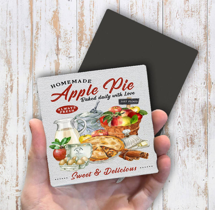 Country Homemade Apple Pie Magnet Fridge