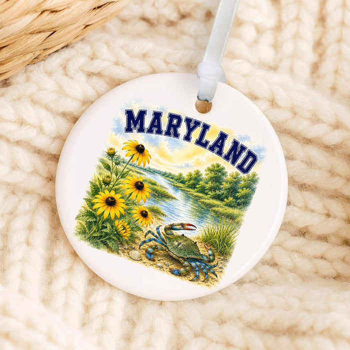Maryland State Bird and Animal Ornament