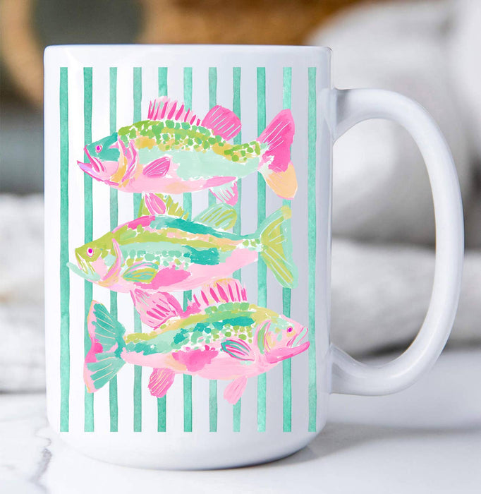 Coastal Colorful Fish Pastel Colors Coffee Mug