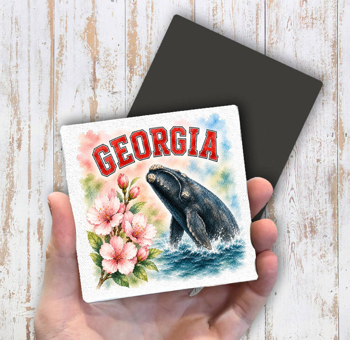 Georgia State Bird and Animal Magnet Fridge