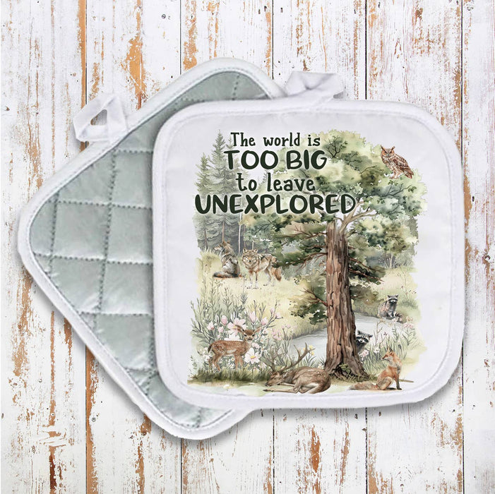 Woodland Animal Explore Wildness Pot Holder Oven Mitt