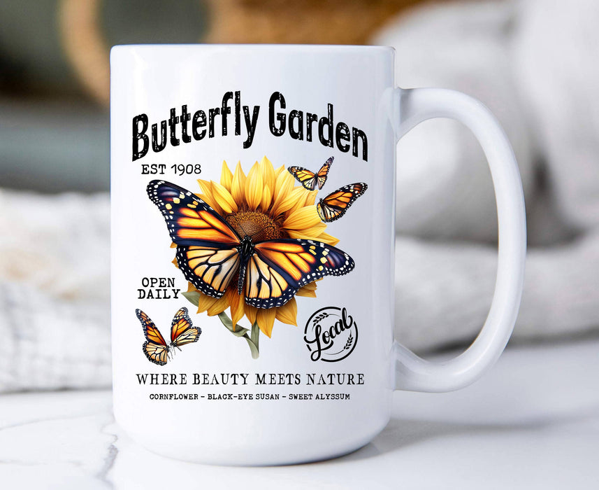 Monarch Butterfly Garden Coffee Mug