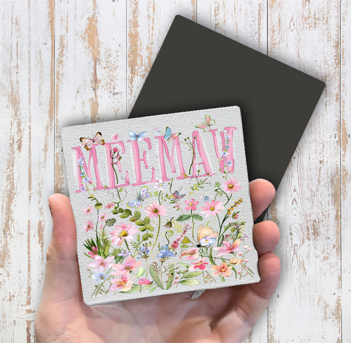 Mother's Day Wild Flowers Meemaw Magnet Fridge