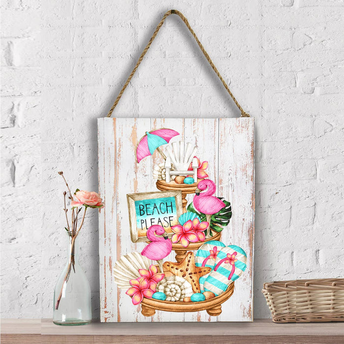 Beach Please 3 Tier Tray  Wall Decor