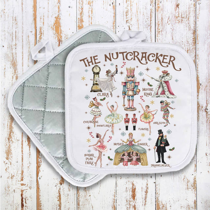 Christmas Nutcracker Ballet t Pot Holder Oven Mitt