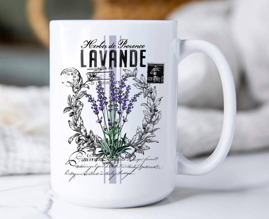 Vintage French Lavender  Coffee Mug