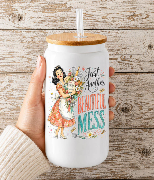 Housewives Beautiful Mess Glass Cup