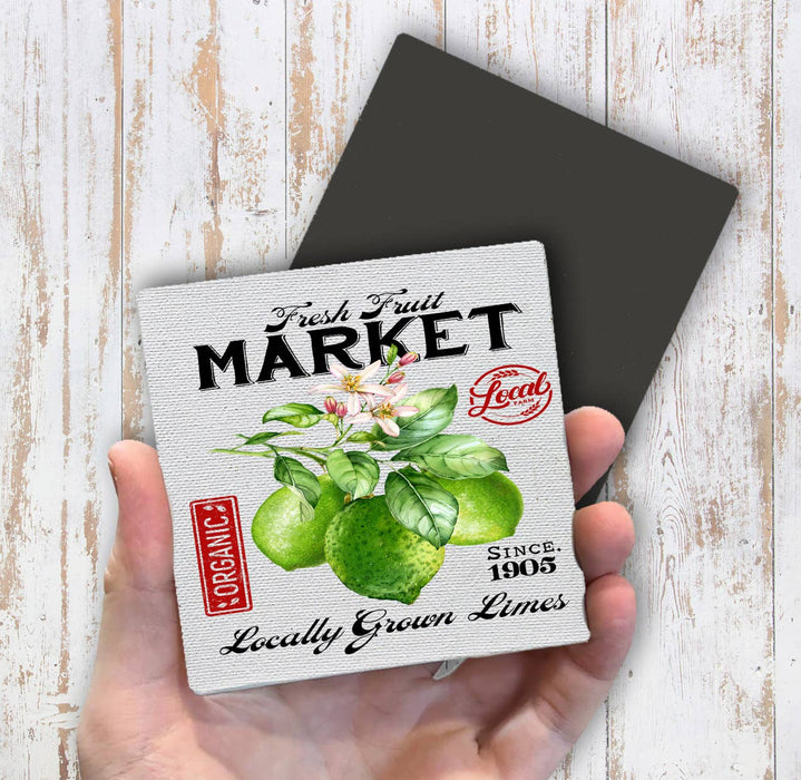 Farmhouse Organic Limes Market  Magnet Fridge