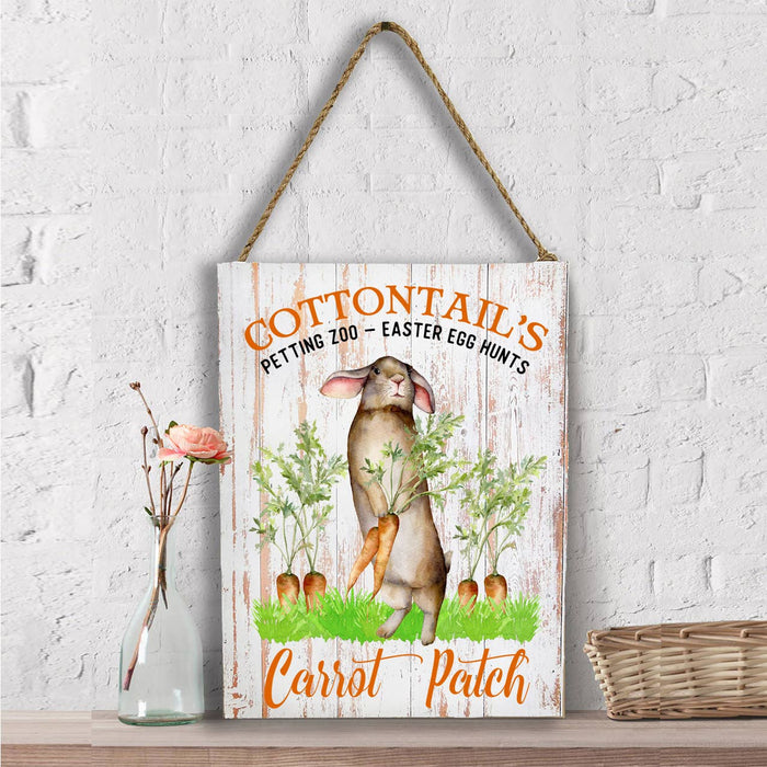 Easter Bunny Carrot Patch  Wall Decor