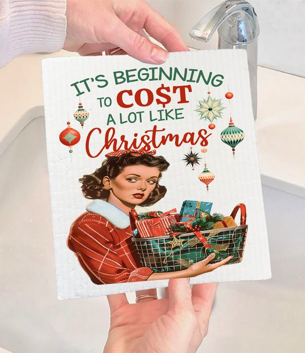 Beginning to cost like Christmas Swedish Dishcloth