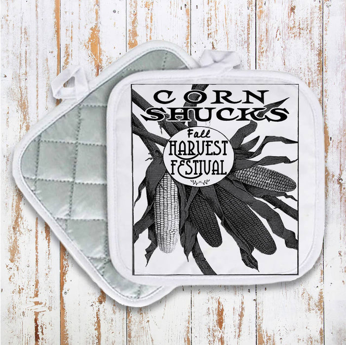 Country Farm, Corn Shucks, Pot Holder Oven Mitts