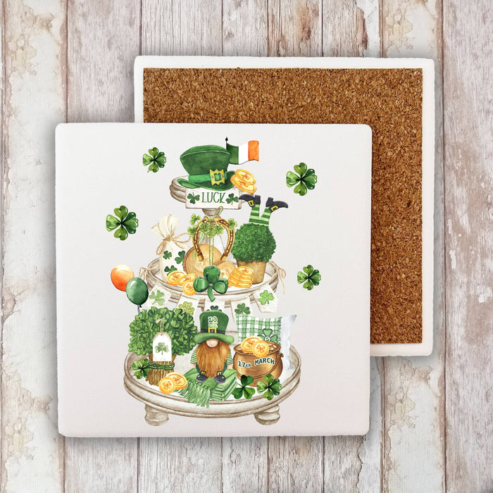 St Patricks Day 3 Tier Tray Cotton Stone Coaster