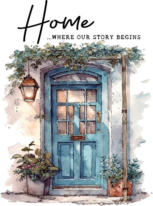 Blue Door Home Our Story Begins