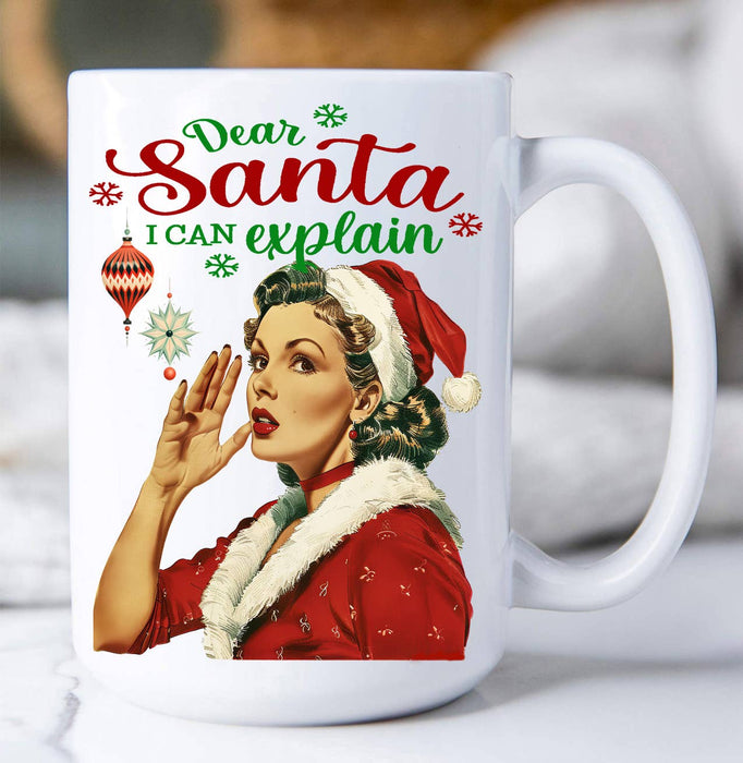 Christmas Santa I Can Explain Coffee Mug