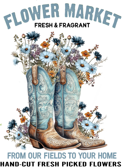 Western Cowboy Boots Flower Market