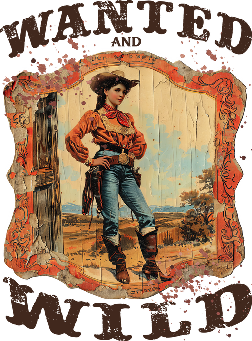 Vintage Cowgirls Wanted and Wild Apron