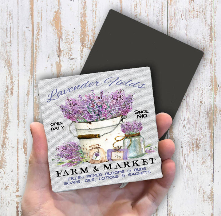 Lavender Field Farm & Market Magnet Fridge
