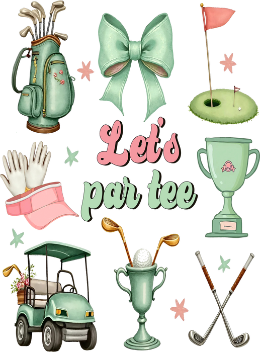 Golf Let's Par tee Tea Towel