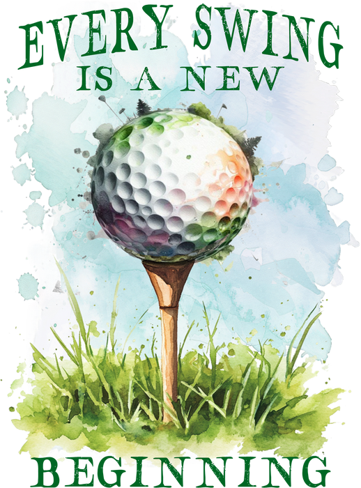 Golf Every Swing is a New Beginning Tea Towel