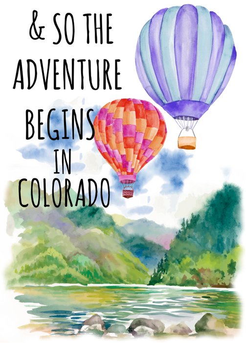 Colorado Mountain Scene Hot Air Balloons