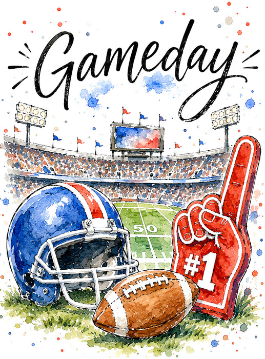 Gameday Football Royal Blue & Red