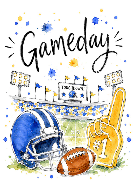 Gameday Football Royal Blue & Gold