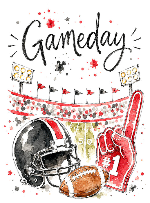 Gameday Football Black & Red