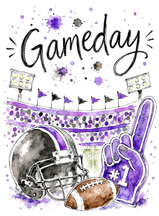 Gameday Football Black & Purple