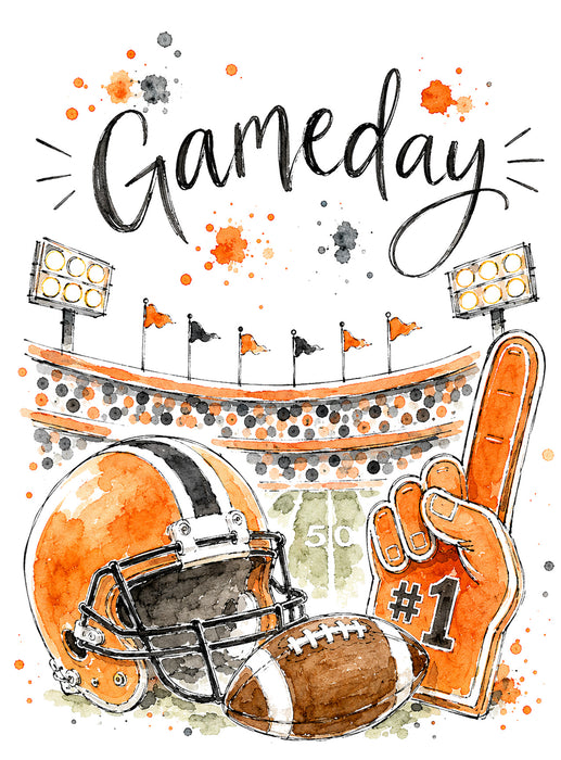 Gameday Football Orange & Black
