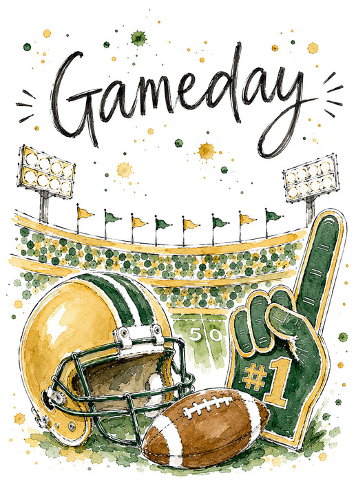 Gameday Football Gold & Green