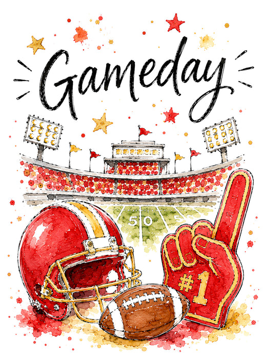 Gameday Football Gold & Red
