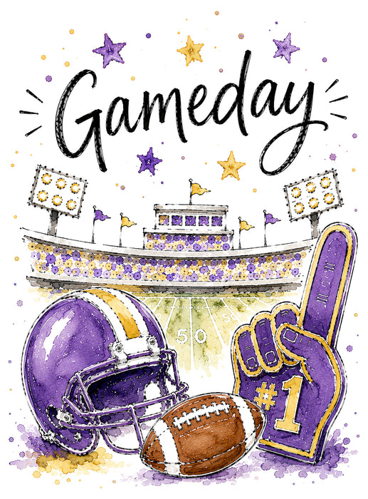 Gameday Football Purple & Gold