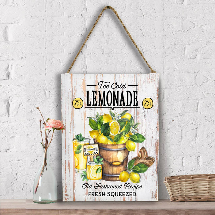 Modern Farmhouse Ice Cold Lemonade Wall Decor