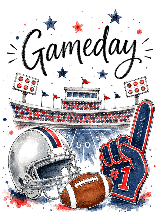 Gameday Football Navy Blue & Red