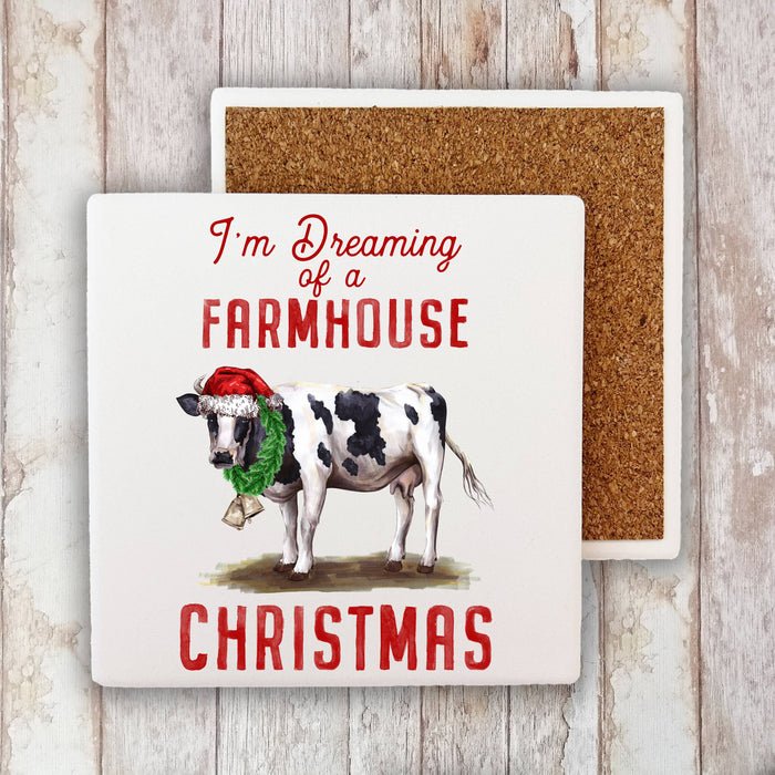 I'm Dreaming of a Farmhouse Christmas, Stone Coaster