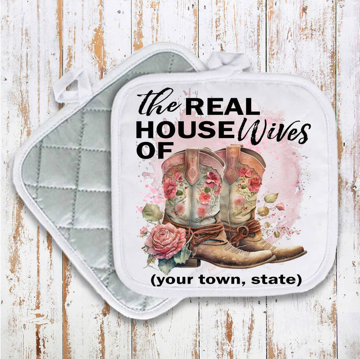 Cowboy Boots The Real House Wifes of Pot Holder Oven Mitt