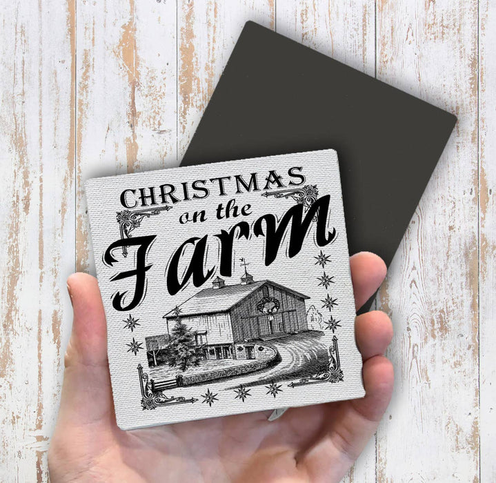 Christmas on the Farm Barn, Magnet Fridge