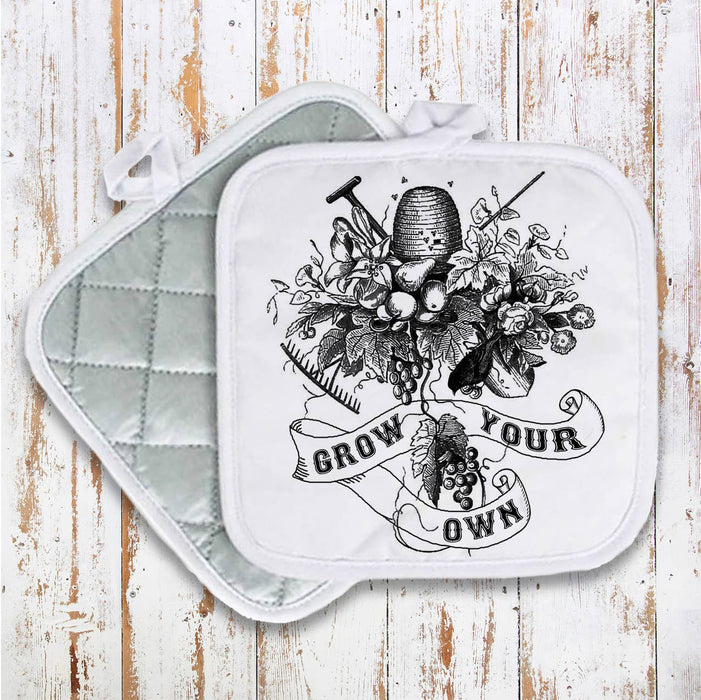 Country Farm, Grow Your Own, Pot Holder Oven Mitts
