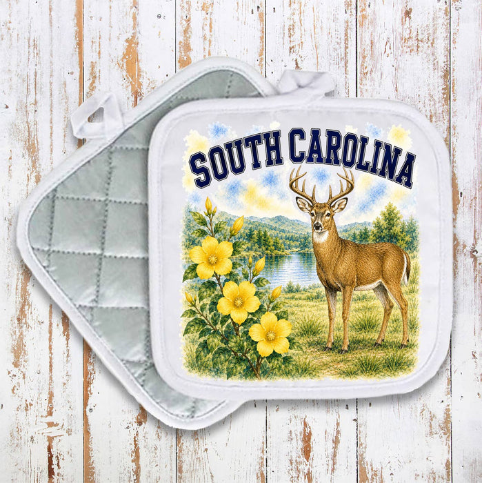 South Carolina State Bird and Animal Pot Holder