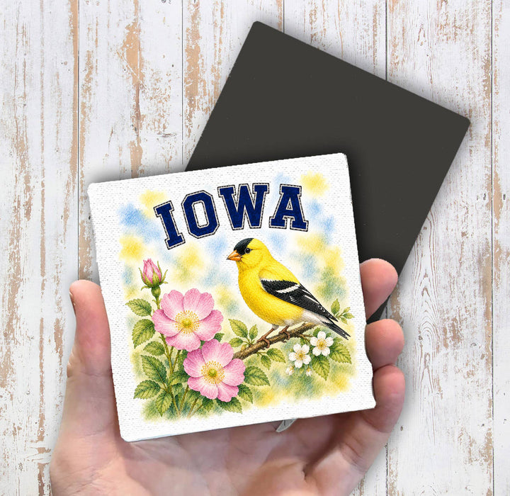 Iowa State Bird and Animal Magnet Fridge