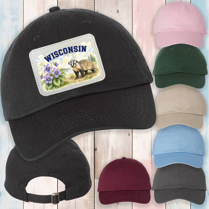 Wisconsin State Bird and Animal Baseball Hat
